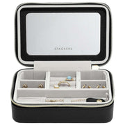 Stackers Luxury Travel Jewellery Box - Black Raffia