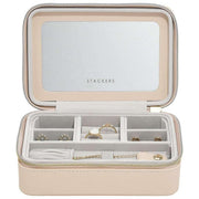 Stackers Luxury Travel Jewellery Box - Blush Raffia