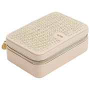 Stackers Luxury Travel Jewellery Box - Blush Raffia
