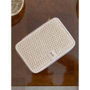 Stackers Luxury Travel Jewellery Box - Blush Raffia
