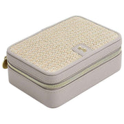 Stackers Luxury Travel Jewellery Box - Taupe Raffia