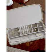 Stackers Sleek Necklace Zipped Travel Jewellery Box - Oatmeal