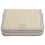 Stackers Square Jewellery Roll - Taupe Raffia
