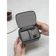 Stackers Zipped Medium Travel Watch Box - Slate Grey