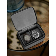 Stackers Zipped Medium Travel Watch Box - Slate Grey