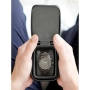 Stackers Zipped Mini Travel Watch Box - Black