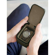 Stackers Zipped Mini Travel Watch Box - Olive Green