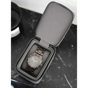 Stackers Zipped Mini Travel Watch Box - Slate Grey