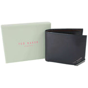 Ted Baker Kornerr Leather Billfold Coin Wallet - Navy