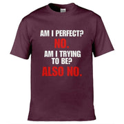 Teemarkable! Am I Perfect T-Shirt Maroon / Small - 86-92cm | 34-36"(Chest)