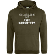 Teemarkable! I have Two Daughters Hoodie Olive Green / Small - 96-101cm | 38-40"(Chest)