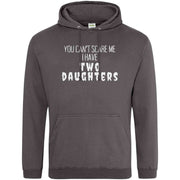 Teemarkable! I have Two Daughters Hoodie Dark Grey / Small - 96-101cm | 38-40"(Chest)