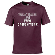 Teemarkable! I have Two Daughters T-Shirt Maroon / Small - 86-92cm | 34-36"(Chest)