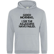 Teemarkable! I See The Assassins Have Failed Hoodie Light Grey / Small - 96-101cm | 38-40"(Chest)
