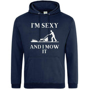 Teemarkable! I'm Sexy and I Mow It Hoodie Navy Blue / Small - 96-101cm | 38-40"(Chest)