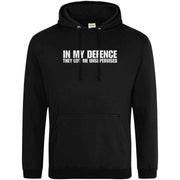 Teemarkable! In My Defence They Left Me Unsupervised Hoodie Black / Small - 96-101cm | 38-40"(Chest)