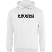 Teemarkable! In My Defence They Left Me Unsupervised Hoodie White / Small - 96-101cm | 38-40"(Chest)