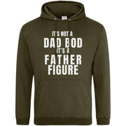 Teemarkable! It's Not A Dad Bod It's A Father Figure Hoodie Olive Green / Small - 96-101cm | 38-40"(Chest)