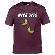 Teemarkable! Nice Tits T-Shirt Maroon / Small - 86-92cm | 34-36"(Chest)