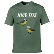Teemarkable! Nice Tits T-Shirt Olive Green / Small - 86-92cm | 34-36"(Chest)