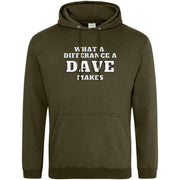 Teemarkable! What A Difference a Dave Makes Hoodie Olive Green / Small - 96-101cm | 38-40"(Chest)