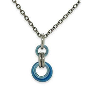 Ti2 Titanium Double Beam Pendant - Blue