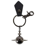 Vivienne Westwood 3D Gunmetal Orb Keyring - Black