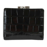 Vivienne Westwood Croc Small Frame Purse - Black