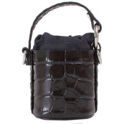 Vivienne Westwood Crocodile Mini Daisy Bucket Bag - Black