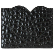 Vivienne Westwood Emboss Croc Heart Card Holder - Black