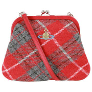 Vivienne Westwood Harris Tweed Tartan Vivienne Clutch Bag - Red