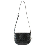 Vivienne Westwood Hunter Croc Flap Crossbody Bag - Black