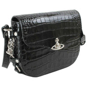 Vivienne Westwood Hunter Croc Flap Crossbody Bag - Black