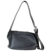 Vivienne Westwood Maxime Distressed Leather Small Crossbody Bag - Off Black