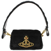 Vivienne Westwood Quilted Velvet Hazel Small Handbag - Black