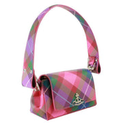 Vivienne Westwood Saffiano Printed Hazel Small Handbag - Candy Tartan Pink