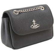 Vivienne Westwood Saffiano Small Chain Purse Bag - Black