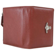 Vivienne Westwood Slim Flap Supple Leather Card Holder - Chestnut Brown