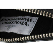 Vivienne Westwood Small Croc Flat Zip Clutch - Black