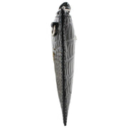 Vivienne Westwood Small Croc Flat Zip Clutch - Black