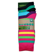 Bassin and Brown 5 Pack Assorted Bamboo Socks - Multi-colour
