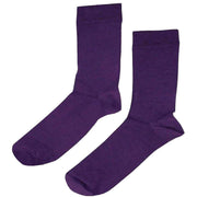 Bassin and Brown 5 Pack Plain Bamboo Socks - Purple/Red/Navy/Black/Mustard