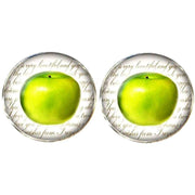 Bassin and Brown Apple Cufflinks - Green