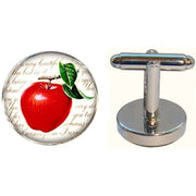 Bassin and Brown Apple Cufflinks - Red