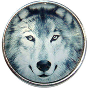 Bassin and Brown Arctic Wolf Key Ring - Grey/White