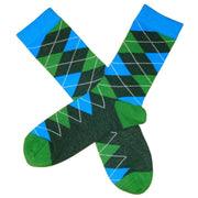 Bassin and Brown Argyle Socks - Green/Blue