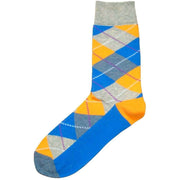 Bassin and Brown Argyle Socks - Grey/Blue/Yellow