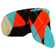 Bassin and Brown Argyle Socks - Orange/Blue/Black