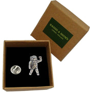 Bassin and Brown Astronaut Lapel Pin Skull Jacket Lapel Pin - Silver