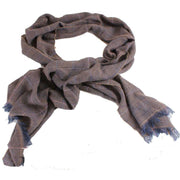 Bassin and Brown Atteveld Large Check Wool Scarf - Brown